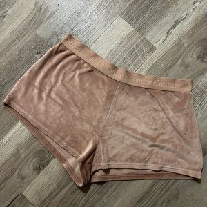 Juicy Couture Pink Velour Embellished Sleep Shorts Size Large